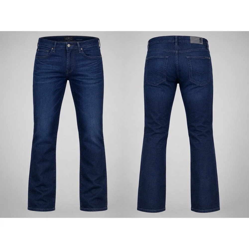 NWT 7 For All Mankind JEANS MENS 31 Carsen Easy Straight Leg Blue Stretch